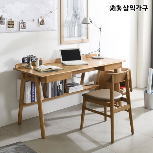 ★썸머빅찬스★스탠리 디자인 원목 책상/의자/협탁/선반장